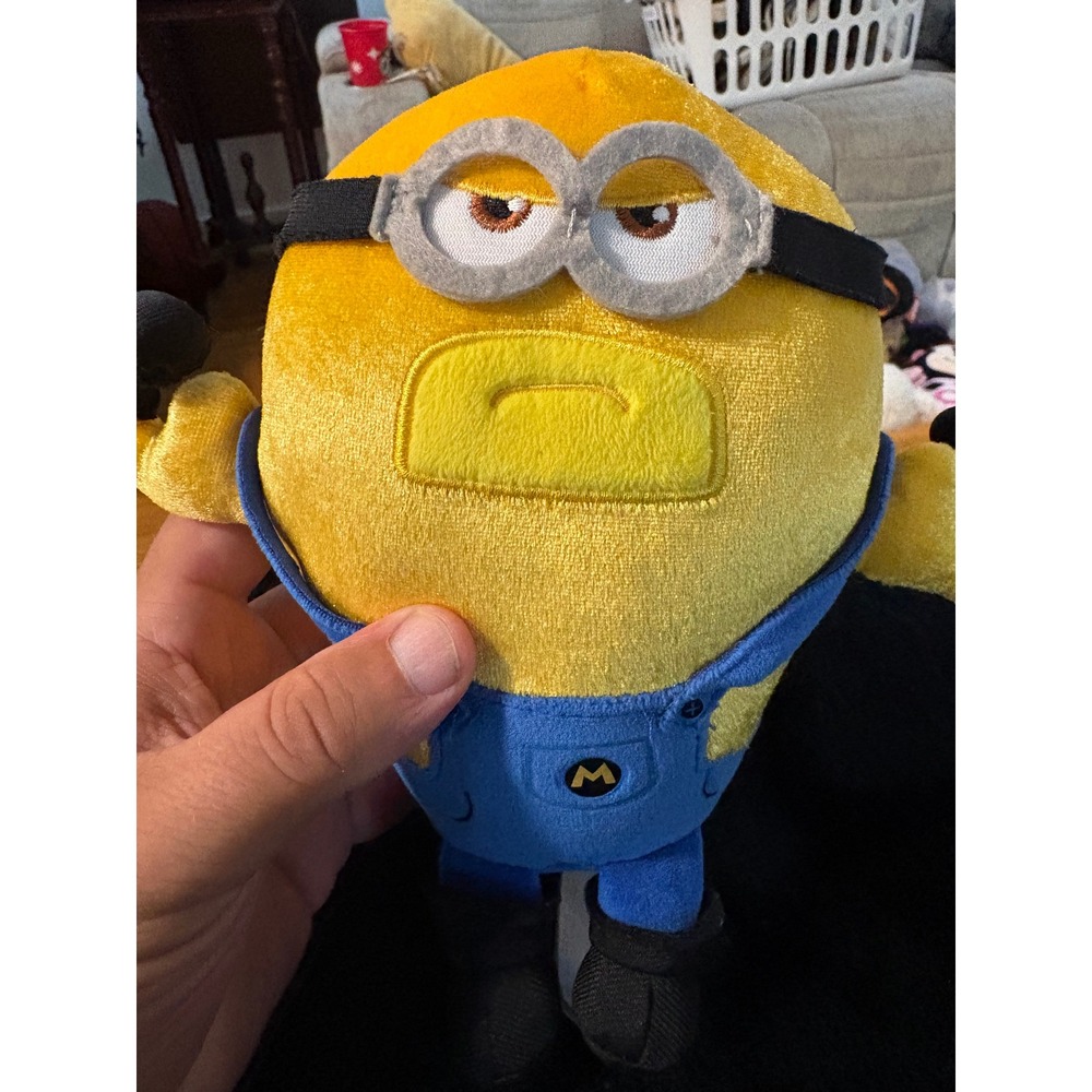 Despicable Me 4 Minion AVL Agent Tim Plush Stuffed Animal Yellow Blue Toy